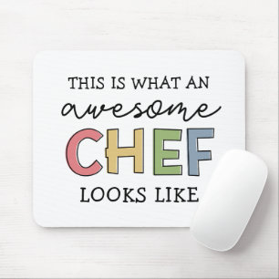 シェフ素晴らしギフト 最高の   Chef Ever おもしろい Gift マウスパッド