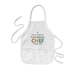 シェフ素晴らしギフト 最高の   Chef Ever おもしろい Gift 子供用エプロン
