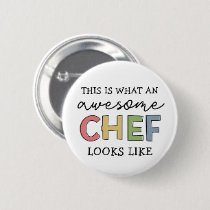 シェフ素晴らしギフト 最高の Chef Ever おもしろい Gift 缶バッジ