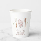 シェフ素朴キッモダンチン物ベビーシャワー 紙コップ (裏面)