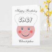 シェフ誕生日 カード (黄色い花)