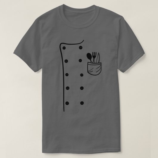 シェフ調理師の制服の衣装ハロウィーン Tシャツ (デザイン正面)