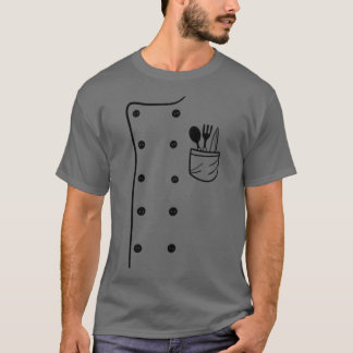 シェフ調理師の制服の衣装ハロウィーン Tシャツ