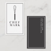シェフ調理師レストランフード 名刺 (正面/裏面)