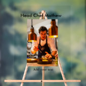 シェフ調理師追加ネーム文字メンキッチンベーカリー アクリルサイン (ニュートラル)