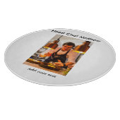 シェフ調理師追加ネーム文字メンキッチンベーカリー カッティングボード (角)