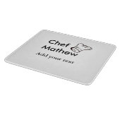 シェフ調理師追加ネーム文字メンキッチンベーカリー カッティングボード (角)