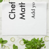 シェフ調理師追加ネーム文字メンキッチンベーカリー キッチンタオル (折り畳み)