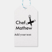 シェフ調理師追加ネーム文字メンキッチンベーカリー ギフトタグ (裏面)