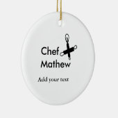 シェフ調理師追加ネーム文字メンキッチンベーカリー セラミックオーナメント (右)