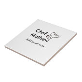 シェフ調理師追加ネーム文字メンキッチンベーカリー タイル (側面)