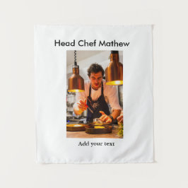 シェフ調理師追加ネーム文字メンキッチンベーカリー タペストリー