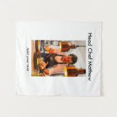 シェフ調理師追加ネーム文字メンキッチンベーカリー タペストリー (正面(横))