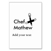 シェフ調理師追加ネーム文字メンキッチンベーカリー テーブルナンバー (裏面)