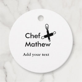 シェフ調理師追加ネーム文字メンキッチンベーカリー フェイバータグ