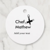 シェフ調理師追加ネーム文字メンキッチンベーカリー フェイバータグ (裏面)