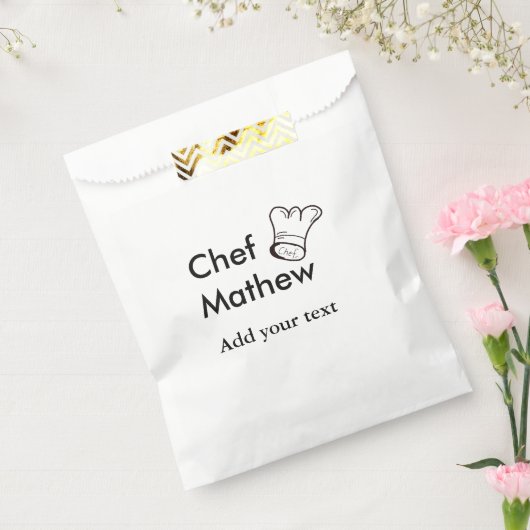 シェフ調理師追加ネーム文字メンキッチンベーカリー フェイバーバッグ (封をした状態)