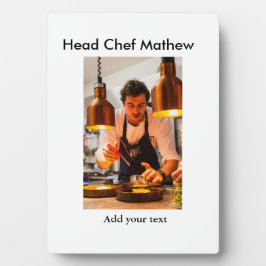 シェフ調理師追加ネーム文字メンキッチンベーカリー フォトプラーク