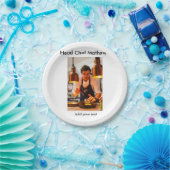 シェフ調理師追加ネーム文字メンキッチンベーカリー ペーパープレート (パーティー)