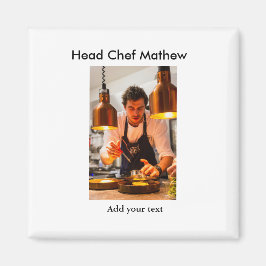 シェフ調理師追加ネーム文字メンキッチンベーカリー マグネット