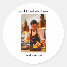 シェフ調理師追加ネーム文字メンキッチンベーカリー