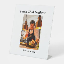 シェフ調理師追加ネーム文字メンキッチンベーカリー 台座サイン