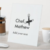 シェフ調理師追加ネーム文字メンキッチンベーカリー 台座サイン (インサイチュ)