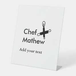 シェフ調理師追加ネーム文字メンキッチンベーカリー 台座サイン