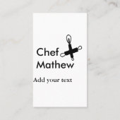 シェフ調理師追加ネーム文字メンキッチンベーカリー 名刺 (裏面)
