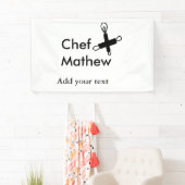 シェフ調理師追加ネーム文字メンキッチンベーカリー 横断幕 (インサイチュ)