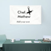 シェフ調理師追加ネーム文字メンキッチンベーカリー 横断幕 (トレードショー)
