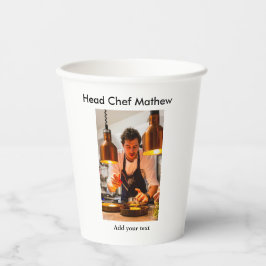 シェフ調理師追加ネーム文字メンキッチンベーカリー 紙コップ