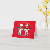 シェフ謝恩デーカード – 二人のシェフ         カード (黄色い花)