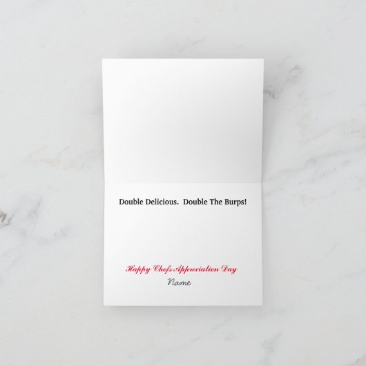 シェフ謝恩デーカード – 二人のシェフ         カード (内部)