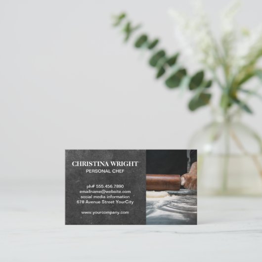 シェフ転がの生地 |ペストリーと小麦粉 名刺 (スタンド正面)