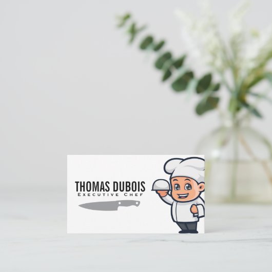 シェフ配膳盆 | Chefナイフ 名刺 (スタンド正面)