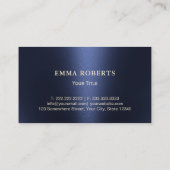 シェフ金ゴールドハットパーソナルシェフケータリングサービス海軍 名刺 (裏面)