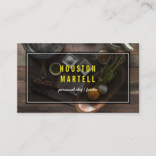 シェフ食材の名刺のカスタム色 名刺 (正面)