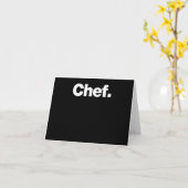 シェフ |おもしろい引用文料理 カード (黄色い花)