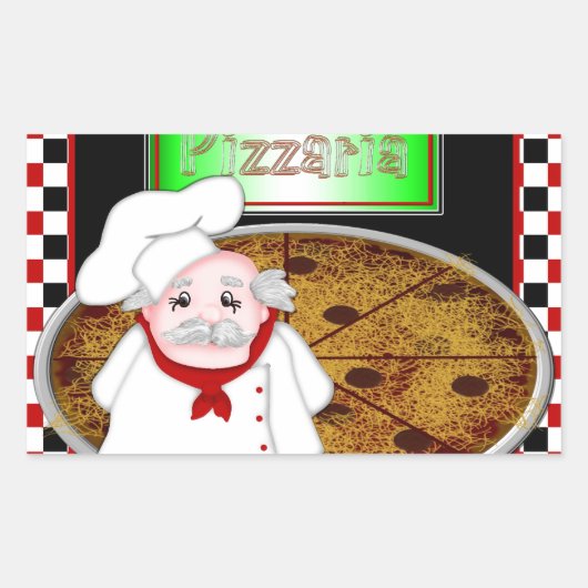 シェフ・イタリアーノ 長方形シール (正面)