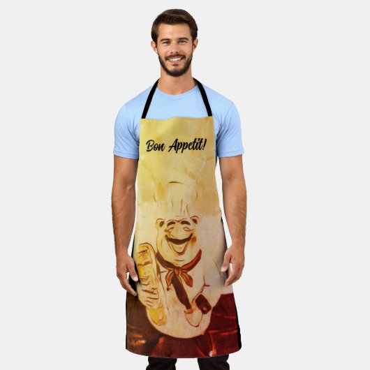 シェフ エプロン (着用した状態)