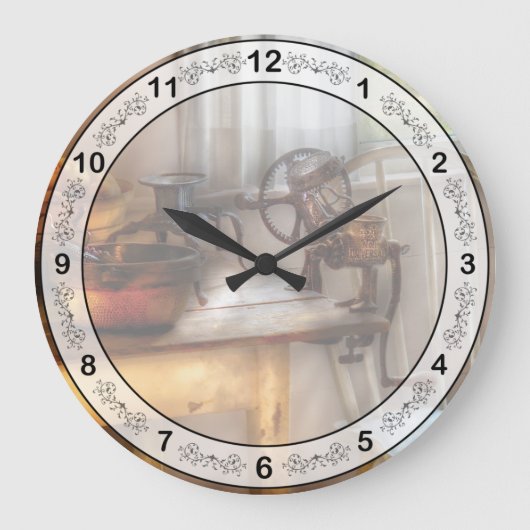 シェフ – キッチン – キッチン準備 ラージ壁時計 (正面)