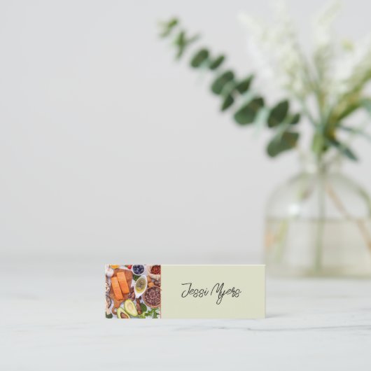 シェフ/グルメ/レシピ/ソーシャルメディアの名刺 スキニー名刺 (スタンド正面)