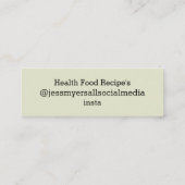 シェフ/グルメ/レシピ/ソーシャルメディアの名刺 スキニー名刺 (裏面)