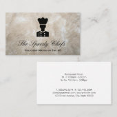 シェフ |ケータリングデリバリーサービス名刺 名刺 (正面/裏面)