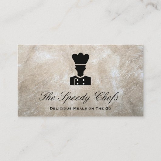 シェフ |ケータリングデリバリーサービス名刺 名刺 (正面)