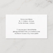 シェフ |ケータリング配信 |転がの生地 名刺 (裏面)