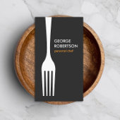 シェフ、ケータリング、レストラン、食べ物のビッグフォークロゴ 名刺