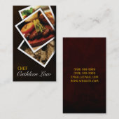 シェフ，ケータリング，食べ物，レストラン，名刺 名刺 (正面/裏面)