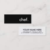 シェフ。 スキニー名刺 (正面/裏面)